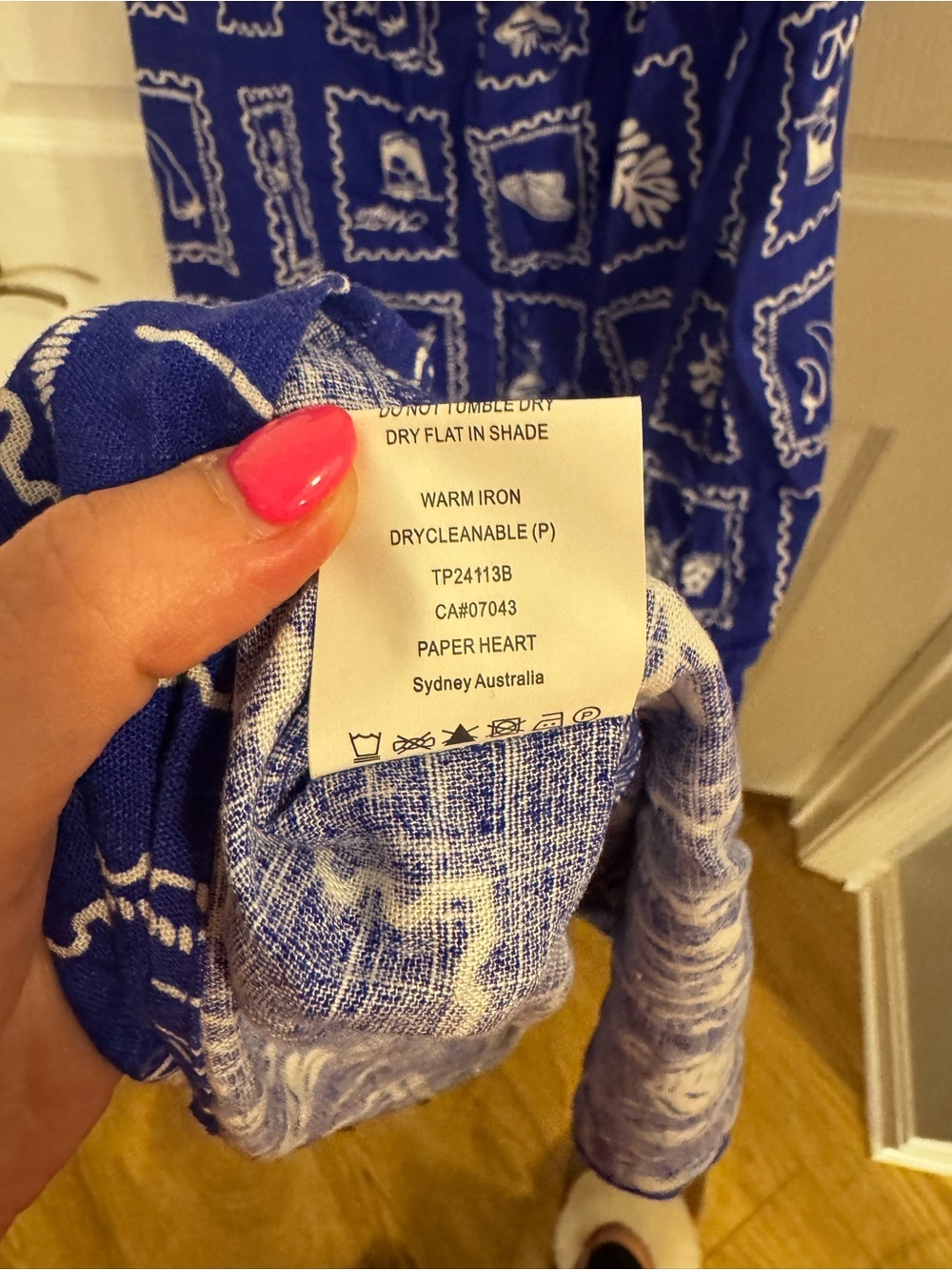 Blue Patterned Strapless Maxi Dress - Women - Picture 6 of 7